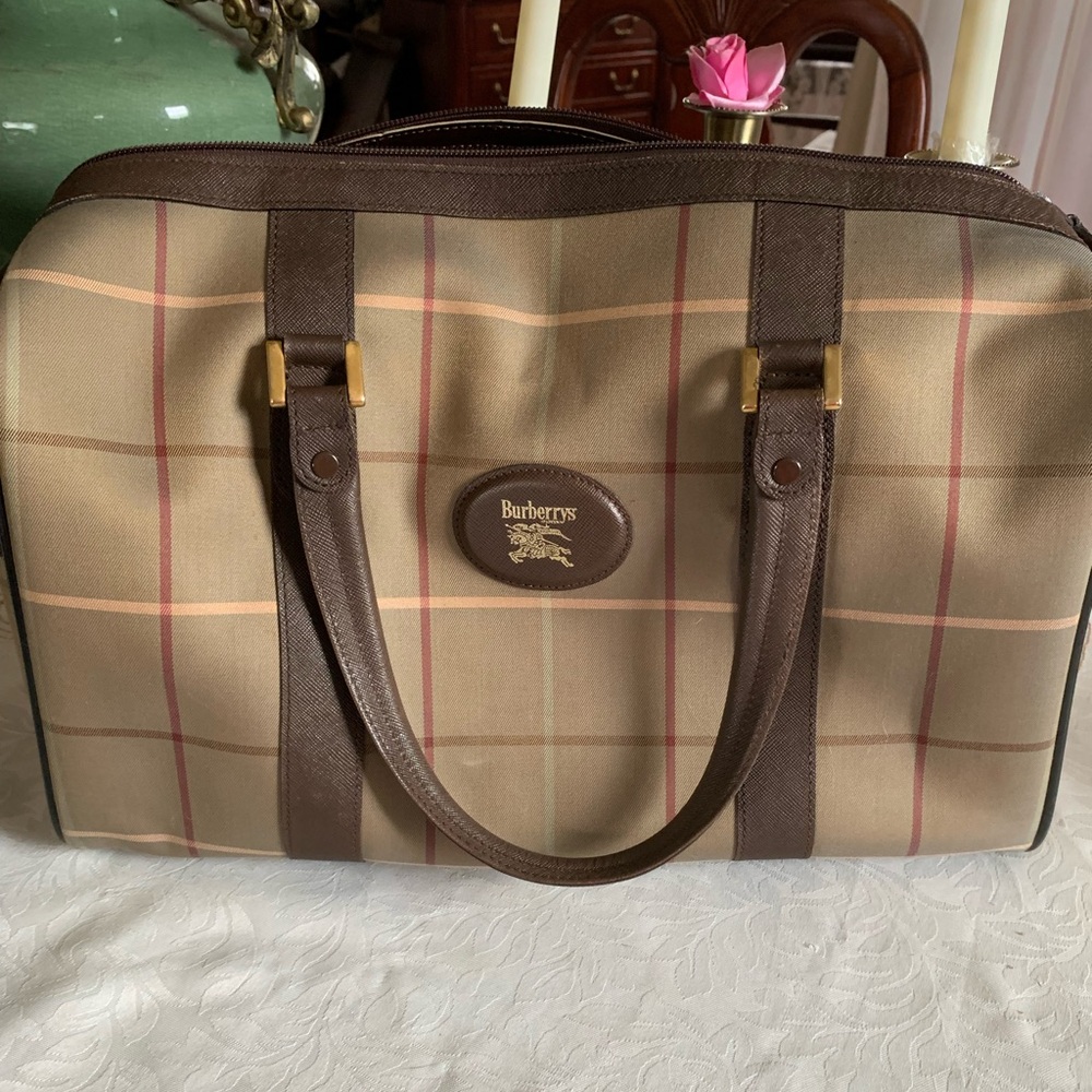 Vintage  Burberrys Tan and Brown Plaid